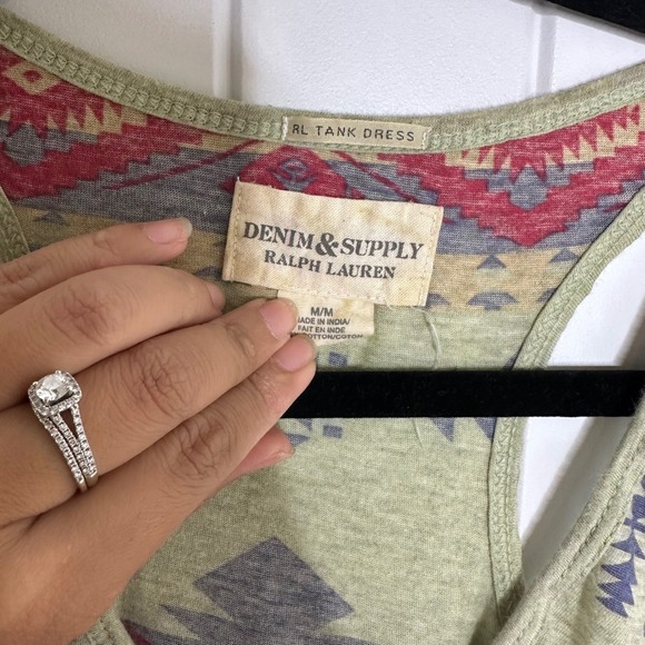 Ralph Lauren denim supply southwestern aztec desert maxi dress medium festival - Picture 5 of 8